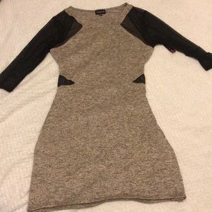 NWT Midi Dress with Mesh Sleeves and Cutout